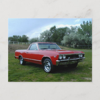 EL 1967 Chevrolet-Chevelle Camino Postkarte