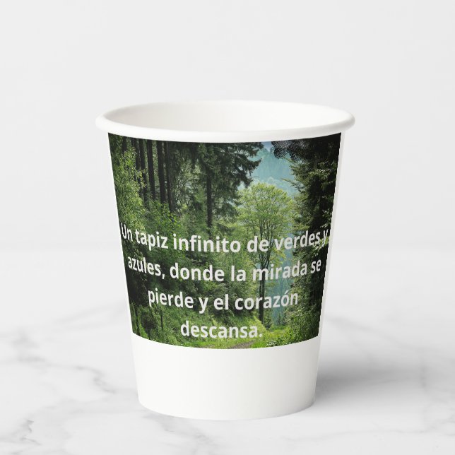 El Abismo Azul y Verde Pappbecher (Vorderseite)