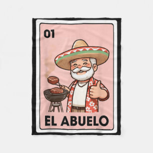 El Abuelo Grilling Opa Mexikanische Bingokarte Fleecedecke