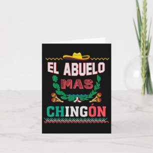 El Abuelo Mas Chingon Mexican Abuelito Vathers Day Karte