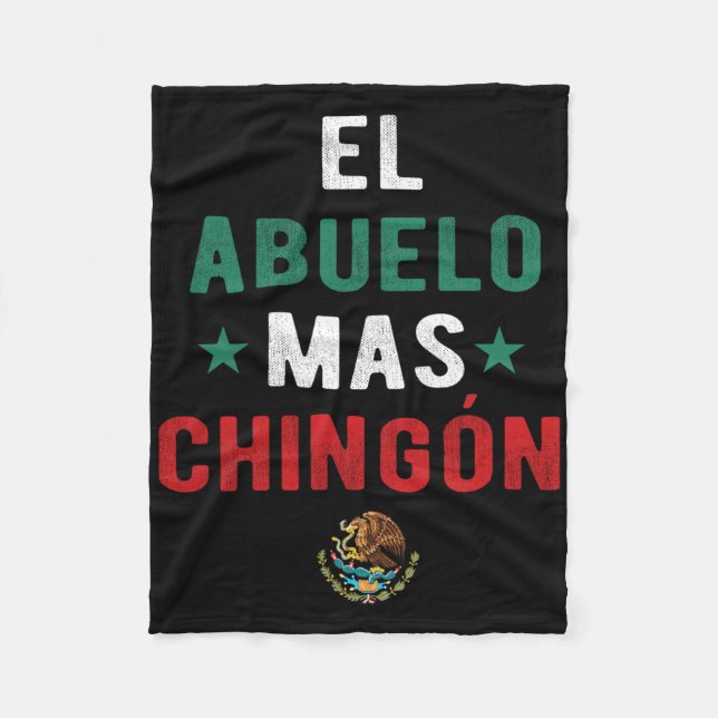 El Abuelo Mas Chingon Spanischer Lehrer Vatertag Fleecedecke (Vorderseite)