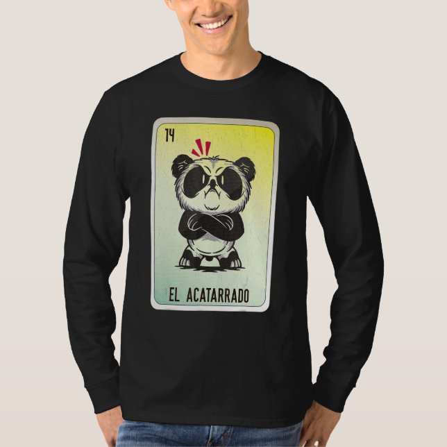 El Acatarrado Mexican Slang Lottery Bingo Cards T-Shirt (Vorderseite)