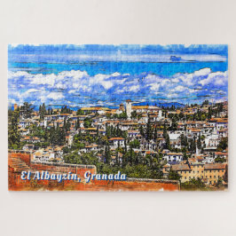 El Albayzín, Granada, Andalusien, Spanien. Puzzle