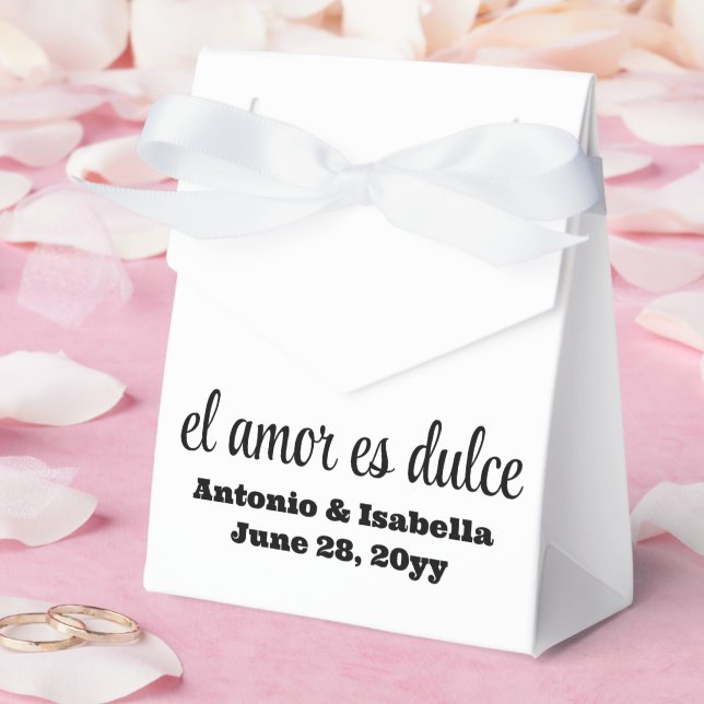 El amor es dulce Hochzeitsempfang Leckerei für Gäs Geschenkschachtel (Hochzeit)