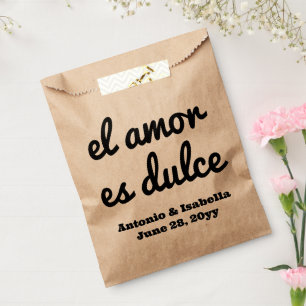 El amor es dulce Hochzeitsempfang Leckerei für Gäs Geschenktütchen