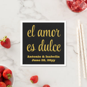 El amor es dulce Hochzeitsempfang Serviette