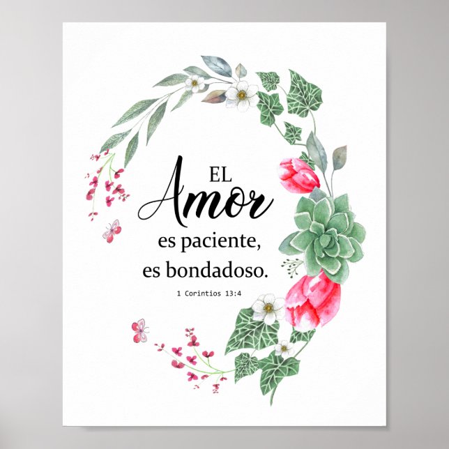 El amor es paciente Póster Poster (Vorne)