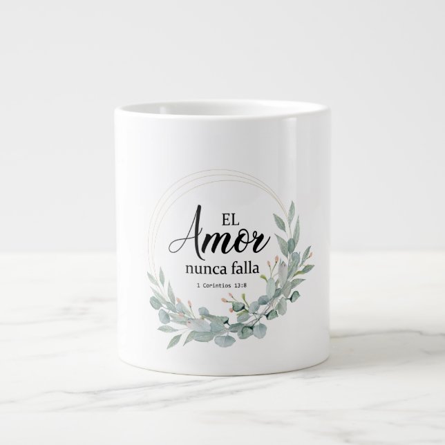 EL AMOR NUNCA FALLA Jumbo-Tasse (Vorderseite)