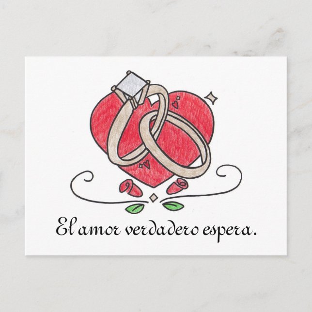 El amor verdadero espera. postkarte (Vorderseite)