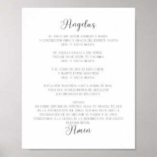 El Angelus Spanisches Gebet Poster