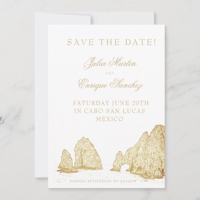 El Arco Cabo San Lucas Arch Hochzeit Save The Date (Vorderseite)