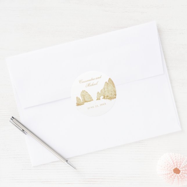 El Arco |  Cabo San Lucas MEXICO Welcome Runder Aufkleber (Umschlag)