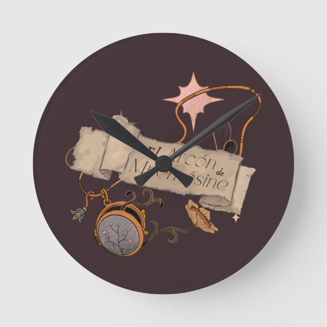 El arcón de Mnemósine Runde Wanduhr (Vorderseite)