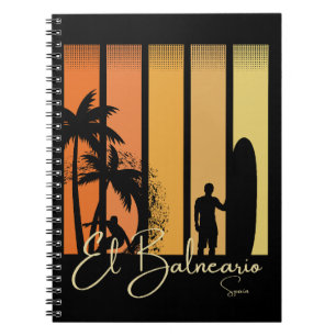 El Balneario Spanien Surfen Strand Notizblock