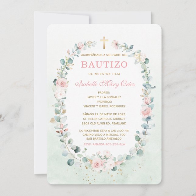 El Bautizo invitación de nuestra hi Einladung (Vorderseite)