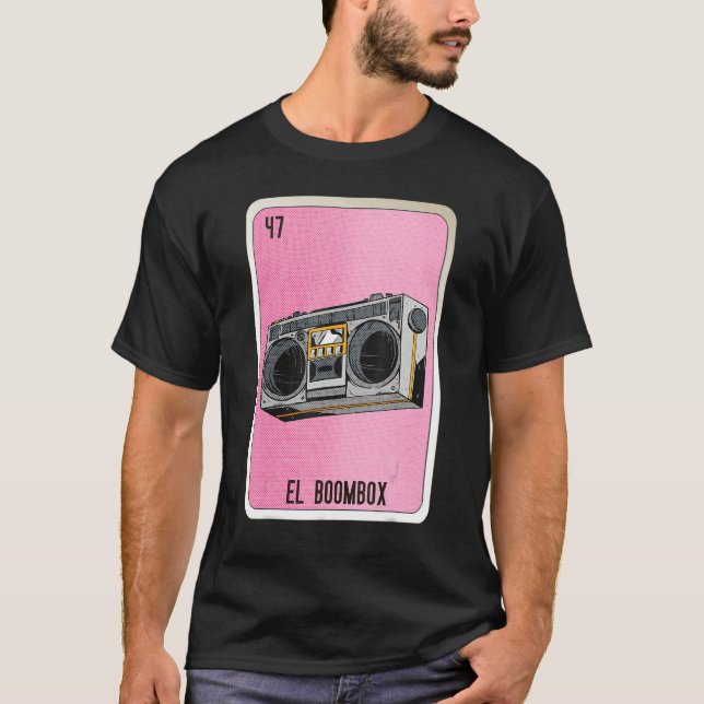 El Boombox Mexican Slang Lottery Bingo Cards T-Shirt (Vorderseite)