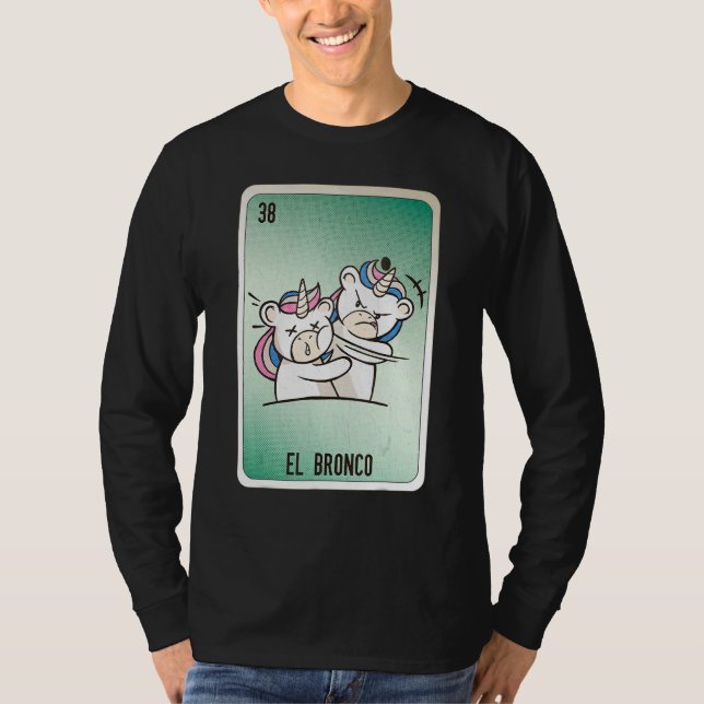 El Bronco Mexican Slang Lottery Bingo Cards T-Shirt (Vorderseite)