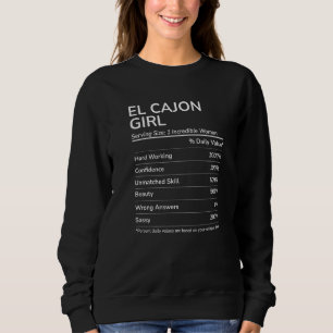El Cajon Girl Funny California Heimat Premium Sweatshirt