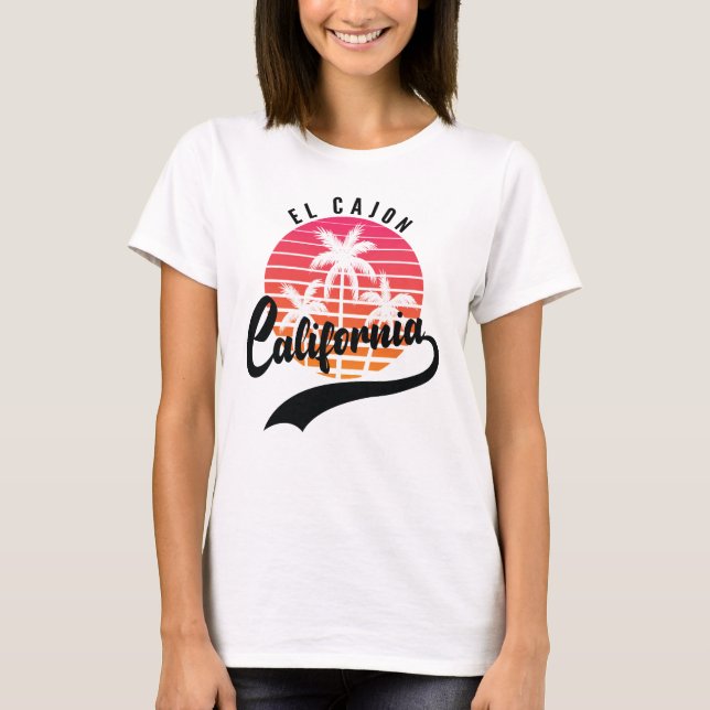 El Cajon, Retro Sunset Women's T - Shirt (Vorderseite)
