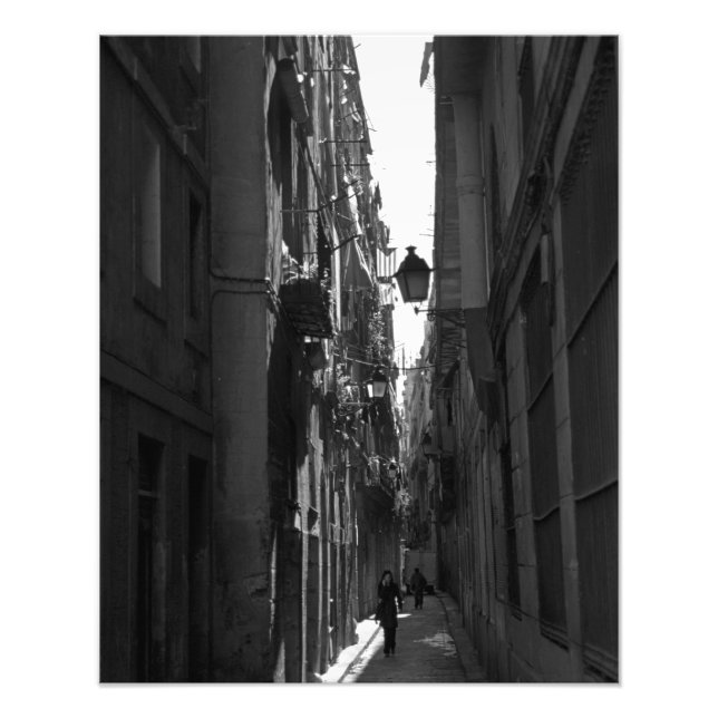 El Callejon Foto Print (Barcelona, Spanien) (Vorne)