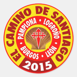 El Camino De Santiago 2015 Runder Aufkleber