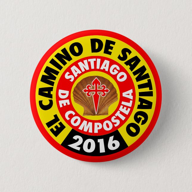 El Camino de Santiago 2016 Button (Vorderseite)