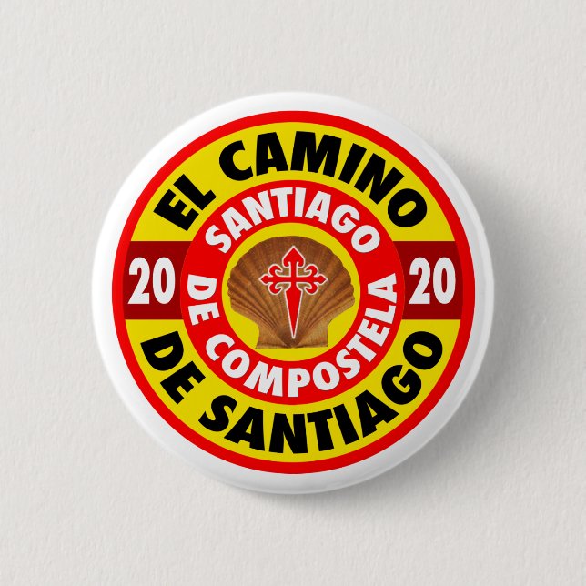 El Camino de Santiago 2020 Button (Vorderseite)