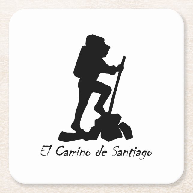El Camino de Santiago - Bucket List Hip Rechteckiger Pappuntersetzer (Vorderseite)