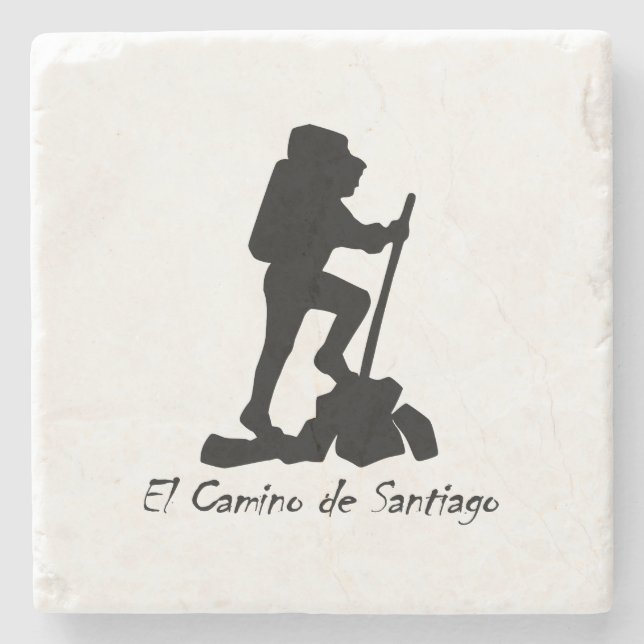 El Camino de Santiago - Bucket List Hip Steinuntersetzer (Vorderseite)