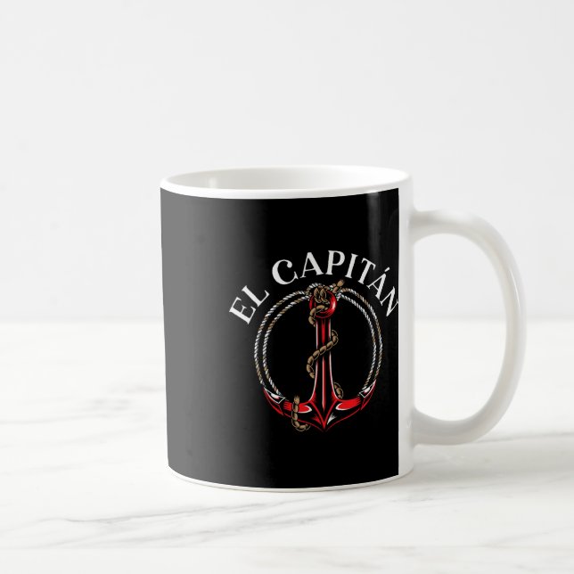 El Capitan Anker Boot Schiff Kapitän Skipper Matro Kaffeetasse (Rechts)