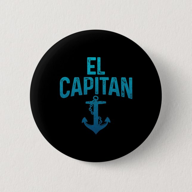 El Capitan Bootsbesitzer Pontoon Kapitän Lustig Bo Button (Vorderseite)