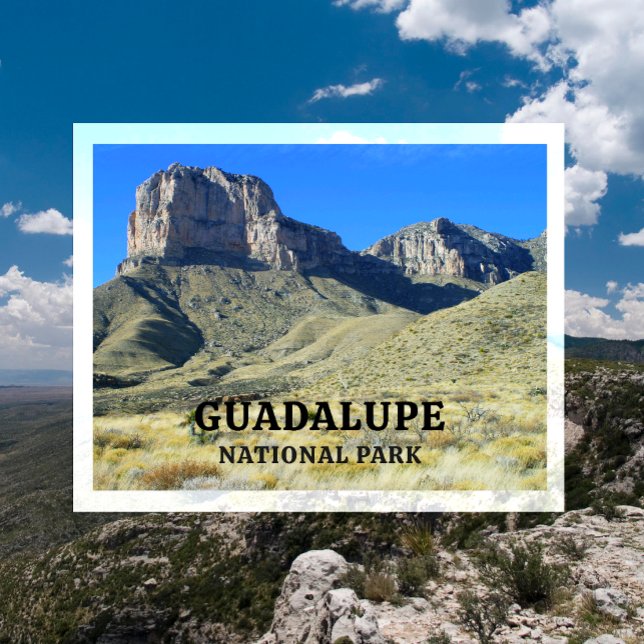 El Capitan Guadalupe Peak, Blue Sky, Nationalpark Postkarte (Von Creator hochgeladen)