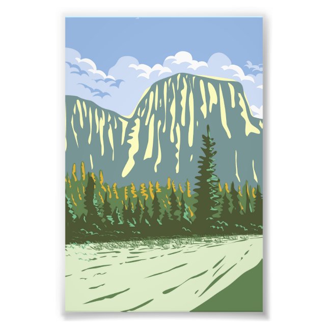 El Capitan im Yosemite Valle California Kunst Fotodruck (Vorne)