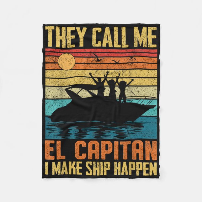 El Capitan Pontoon Kapitän I Mach Schiff Passiert  Fleecedecke (Vorderseite)