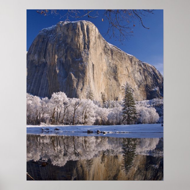 El Capitan reflektiert in den Merced River in 2 Poster (Vorne)