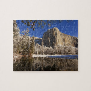 El Capitan reflektiert in den Merced River in Puzzle