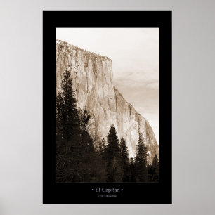 EL Capitan (Sepia getont) Poster