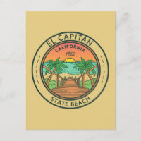El Capitan Staat Beach California Circle Abzeichen