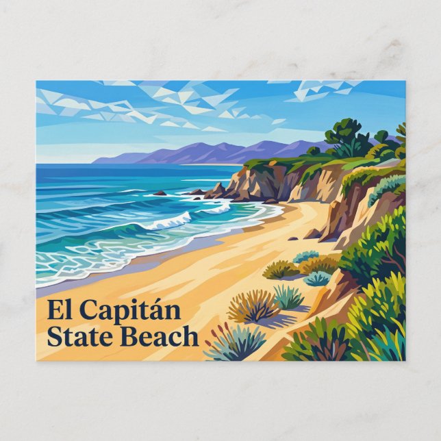 El Capitán State Beach Kalifornien Postkarte (Vorderseite)
