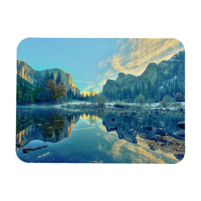 El Capitan und drei Brüder Reflektion Magnet (Horizontal)