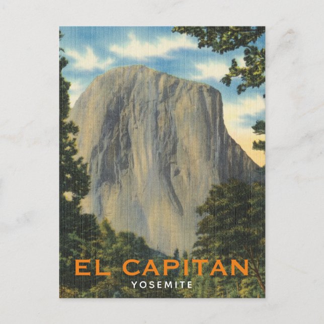 El Capitan, Yosemite, Kalifornien Vintag Postkarte (Vorderseite)