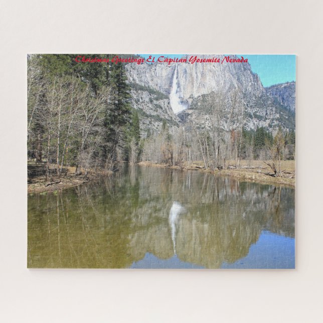 El Capitan Yosemite Nevada.Christmas Grüße Puzzle (Horizontal)