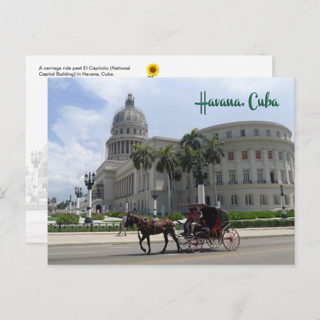 El Capitolio, Havanna, Kuba - Postkarte (Vorne/Hinten)