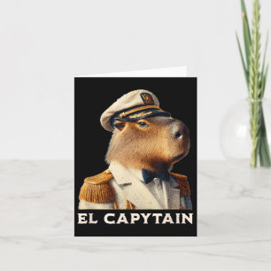 El Capytain Funny Capybara Boot Kapitän Karte