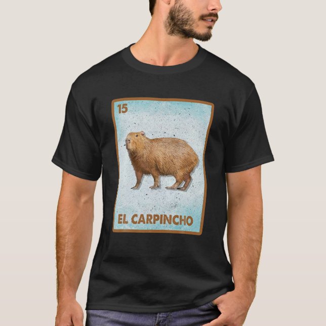 El Carpincho Mexican Capybara Card T-Shirt (Vorderseite)