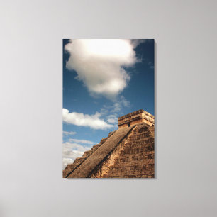 EL Castillo bei Chichen Itza Leinwanddruck