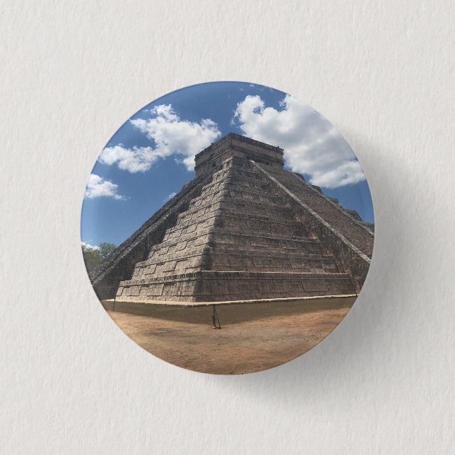 El Castillo - Chichen Itza, Mexico #3 Button (Vorderseite)