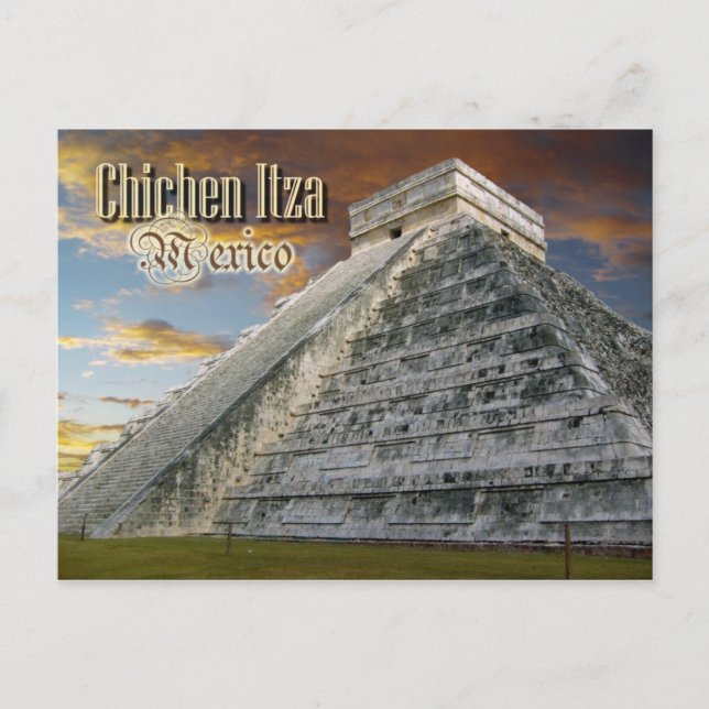 El Castillo in Chichen Itza, Mexiko Postkarte (Vorderseite)
