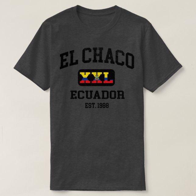 El Chaco Ecuador XXL Athletisches Design T-Shirt (Design vorne)