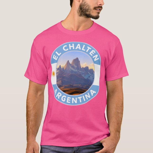 El Chaltn Argentinien Runde Emblem T-Shirt (Vorderseite)